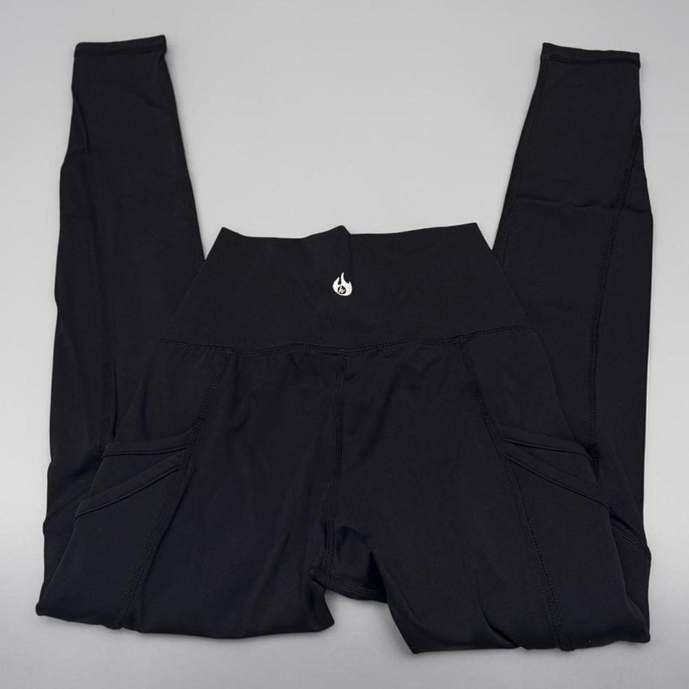 Werk Black High-Waist‎ Athletic Leggings with Side Pockets - Youth 14
